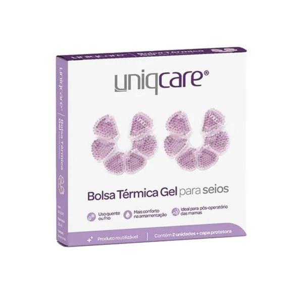 Imagem de Bolsa Térmica Gel Para Seios Uniqcare Com Capa Flanelada