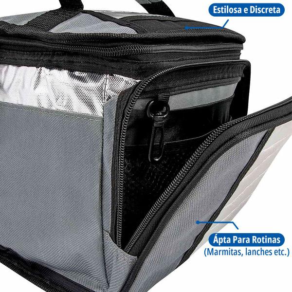 Imagem de Bolsa Térmica Ice Cooler Para Marmita 7,5 Litros Cinza MOR