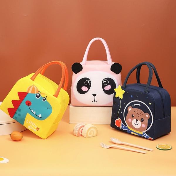 Imagem de Bolsa Térmica Infantil Lancheira Escolar Marmita com Estampas Animaizinhos