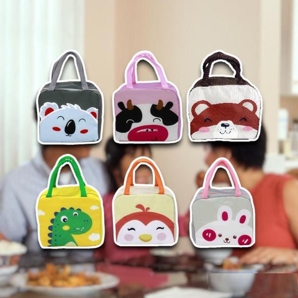 Imagem de Bolsa Térmica Infantil Lancheira Escolar Viagem Animais