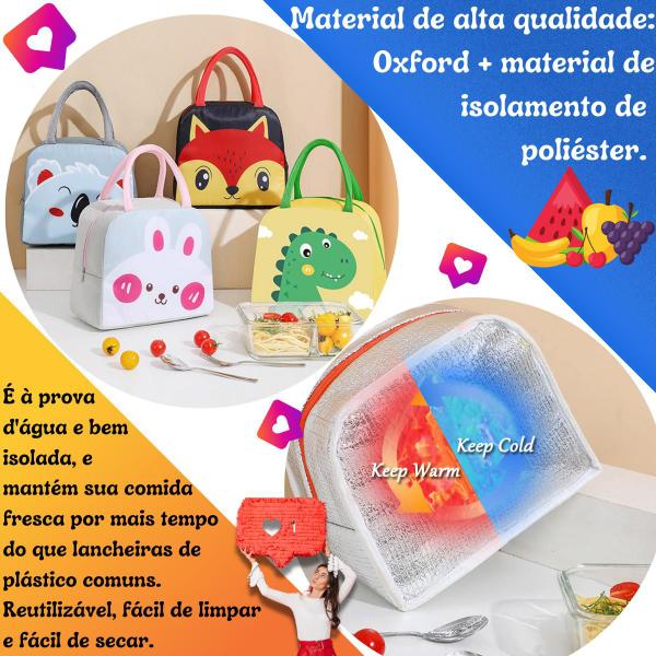 Imagem de Bolsa Térmica Infantil Lancheira Fit Viagem Animais Escolar