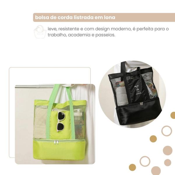 Imagem de Bolsa Térmica Lancheira com Alça para Praia e Piquenique