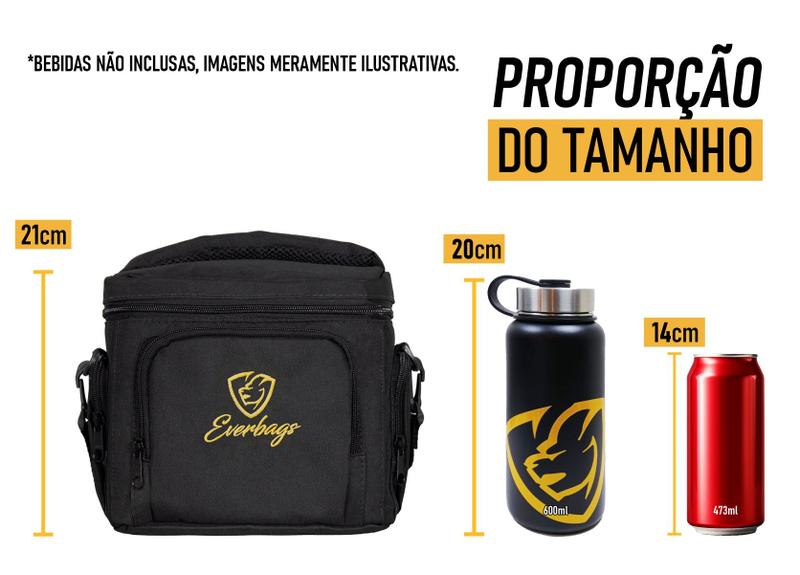 Imagem de Bolsa Térmica Lancheira Fitness Frasqueira Marmita Dieta Alimentar Treino Esporte Bag Viagem Lazer