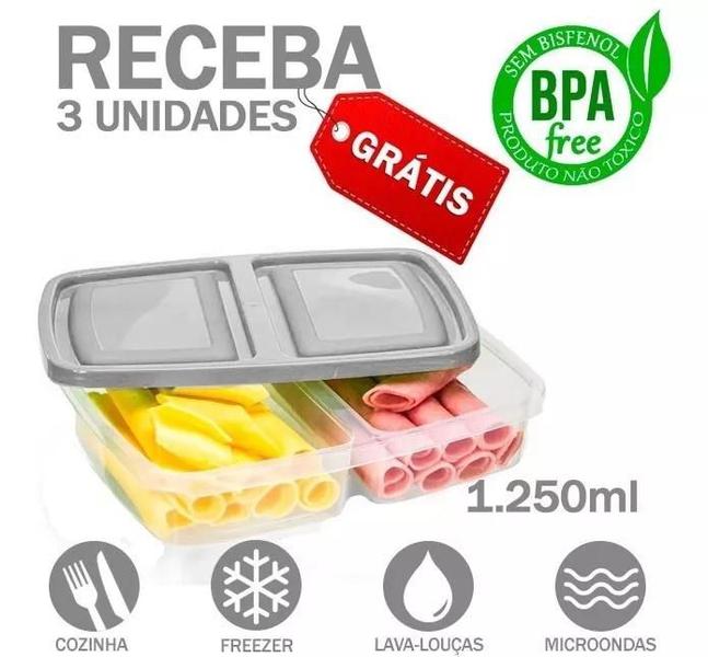 Imagem de Bolsa Térmica Lancheira Marmita Treino Frasqueira Fitness Dieta Alimentar Lazer Passeio