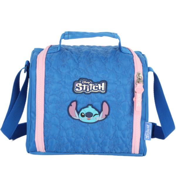 Imagem de Bolsa Térmica Lilo Stitch Transversal Marmita Trabalho Azul