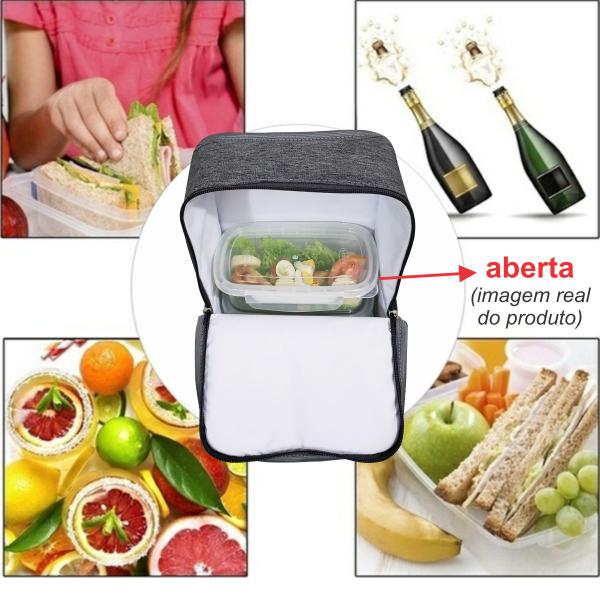 Imagem de Bolsa Térmica Luxo Porta Garrfas Wine Champagne Espumante + Kit Vinho Saca Rolhas + Tampa Metal