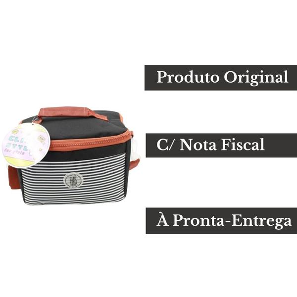 Imagem de Bolsa Térmica Marmita Fitness P/ Trabalho Academia Passeio Cerveja Bebida - Quente/Frio 6L - Clio