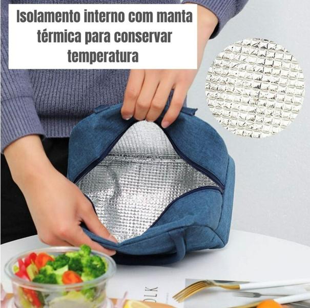 Imagem de Bolsa Térmica Marmita Lancheira Fitness Academia E Passseios