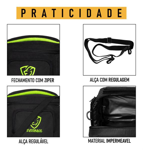 Imagem de Bolsa Térmica Mochila Lancheira Marmita Fitness Academia Trabalho Viagem Passeio Lazer Dieta Treino