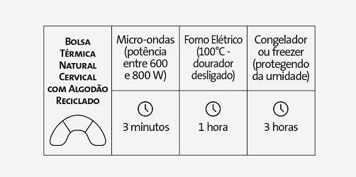 Imagem de Bolsa Térmica Natural Cervical Ombro Pescoço  Algodão Mercur