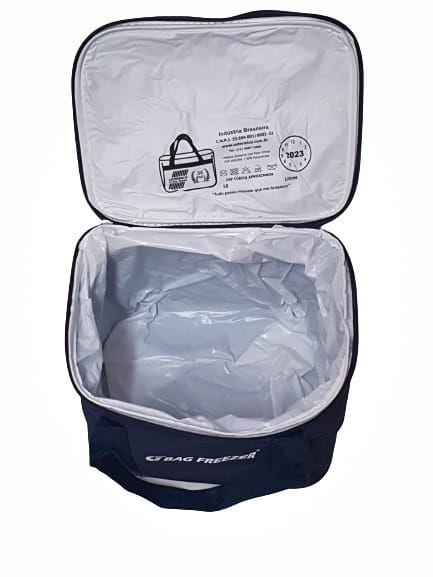 Imagem de Bolsa térmica nylon resistente 10 litros bag freezer azul