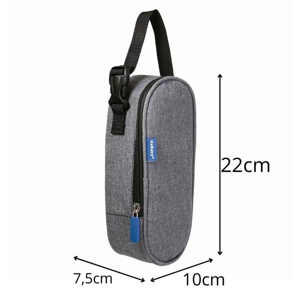 Bolsa Térmica p/ Mamadeira KaBaby Cinza Imagem de Bolsa Térmica p/ Mamadeira KaBaby Cinza