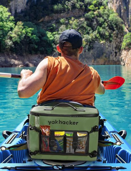 Imagem de Bolsa térmica para caiaque YAKHACKER Waterproof Seat Back Cooler Green