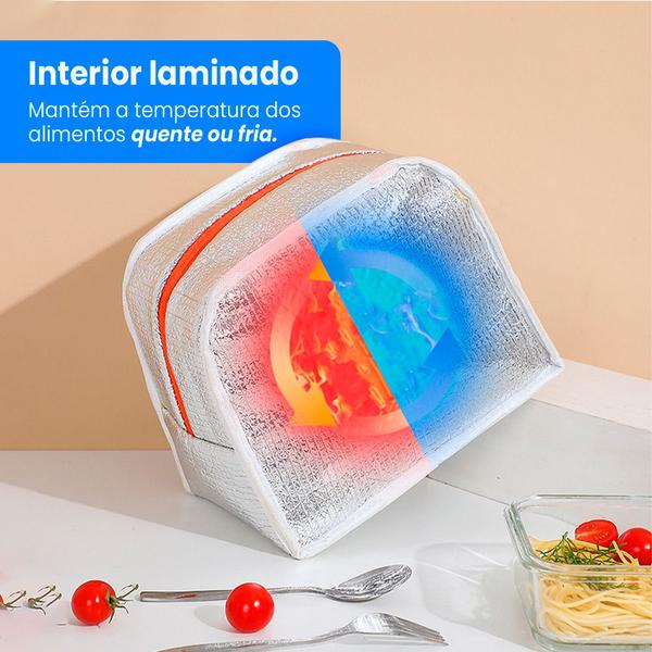 Imagem de Bolsa Termica Para Marmita Lanches Escola Passeio Bichinho