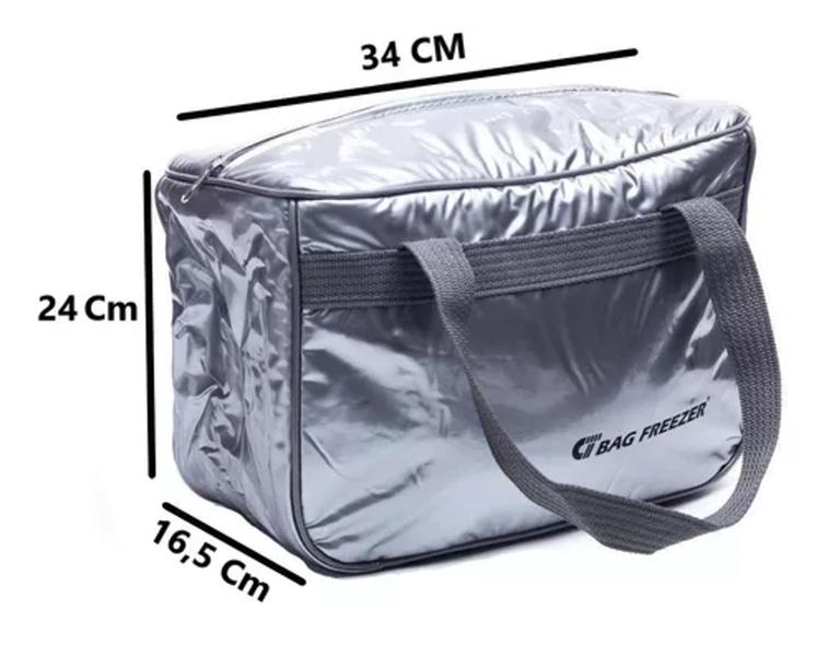 Imagem de Bolsa Térmica Para Viagem Marmita Fitness Lanche Fruta Pesca 14 Litros Cotérmico Bag Freezer