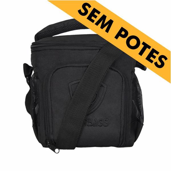 Imagem de Bolsa Térmica Porta Marmita Fitness Lancheira Compacta Black Everbags