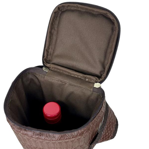 Imagem de Bolsa Térmica Porta Vinho Garrafa de Bebidas Frasqueira Reforçada Premium - Várias Cores - PV1