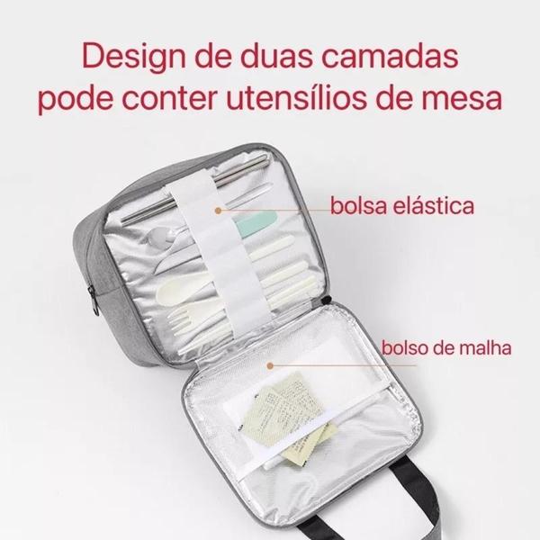 Imagem de Bolsa Térmica Portátil Marmita De Design De Duas Camadas/Bolsa De Gelo De Verão