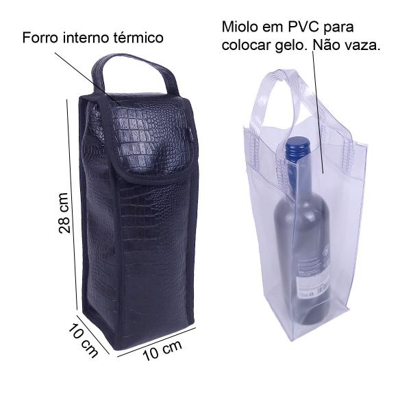 Imagem de Bolsa Térmica Winebag Crocodilo com miolo anti vazamento