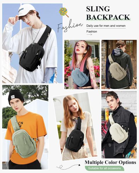 Imagem de Bolsa tiracolo Sling SEAFEW Small Black para homens e mulheres