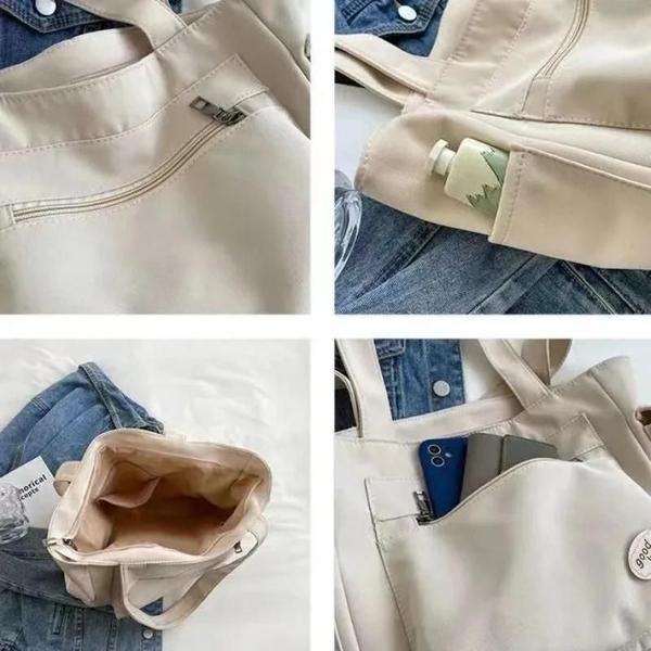 Imagem de Bolsa Tote Feminina de Lona - Grande Capacidade, para Estudantes e Viagens