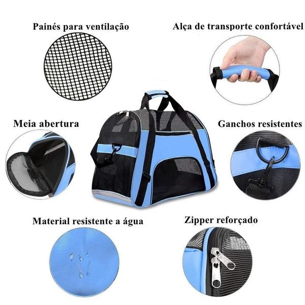 Imagem de Bolsa Transporte Pet Para Cães E Gatos Para Viagens E Avião