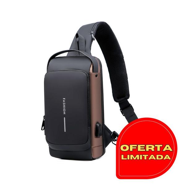 Imagem de Bolsa Transversal Crossbody com Cadeado e Saída USB