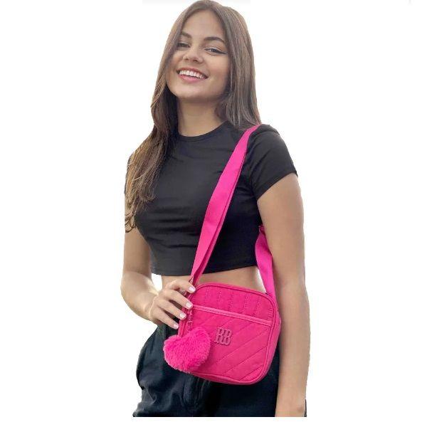 Imagem de Bolsa Transversal Feminina com Bolso Rebecca Bonbon PINK