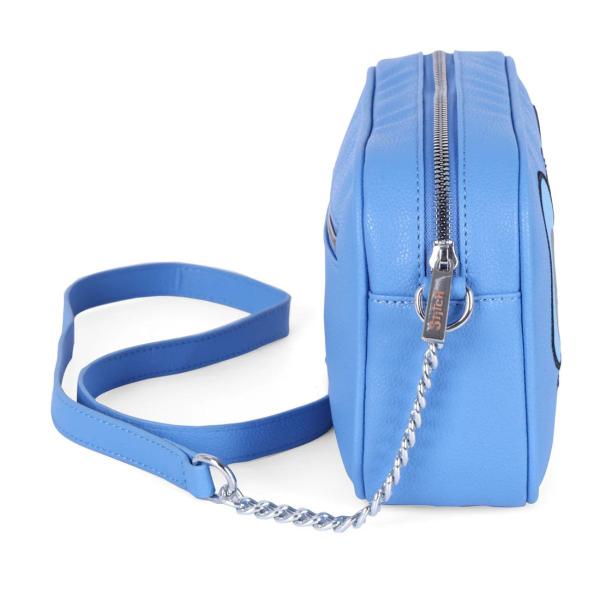 Imagem de Bolsa Transversal Feminina Retangular Stitch Azul Luxcel