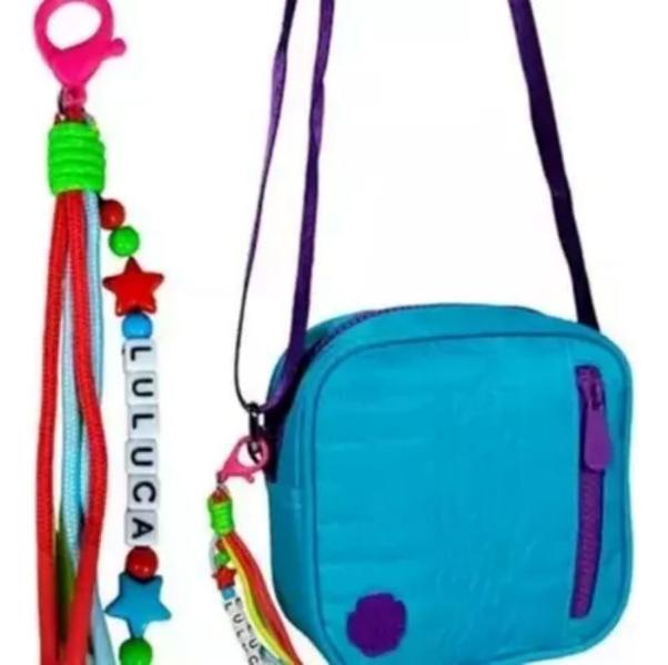 Imagem de Bolsa Transversal Luluca Pequena Original Nylon Mini Bag Azul Semax - LU2735AZ