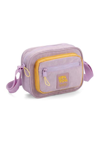 Imagem de Bolsa Transversal Retangular Pequena em Crinkle - Lilás - Luxcel Ref. BE47223UP