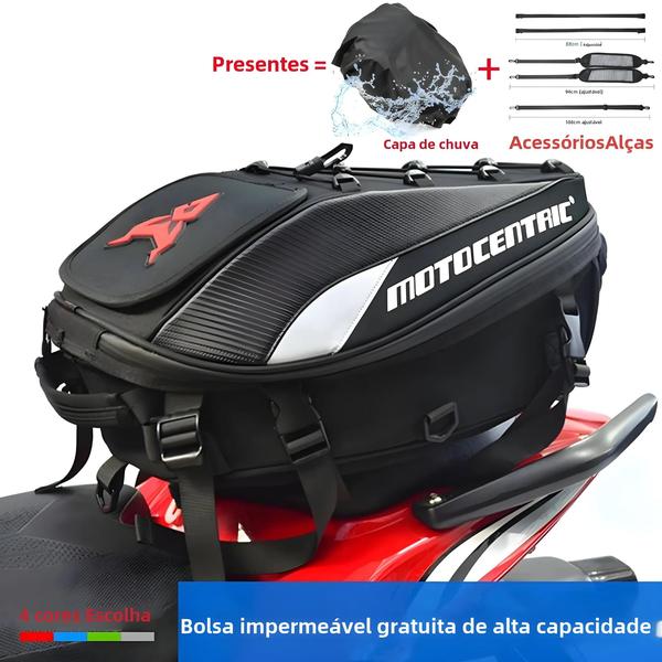 Imagem de Bolsa Traseira para Motocicleta à Prova d'Água - Alta Capacidade e Multifuncional