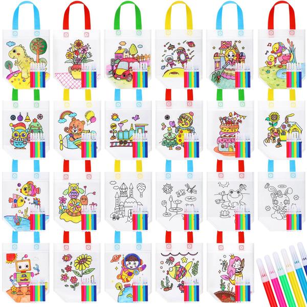 Imagem de Bolsas de guloseimas para colorir Chunful Cute para festa de aniversário de crianças