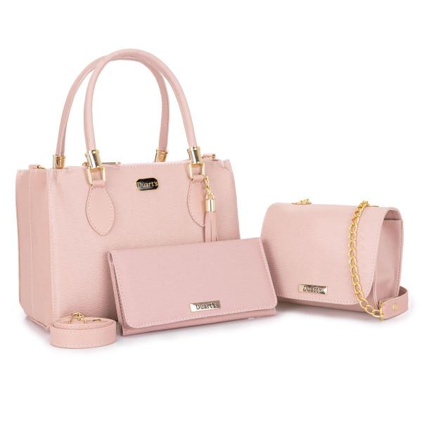 Bolsas Femininas Kit 3 Peças Bolsa Lorena Media Baú e Carteira - Duarts Bolsas Femininas Kit 3 Peças Bolsa Lorena Media Baú e Carteira - Duarts