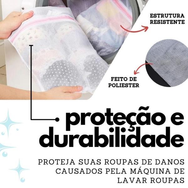 Imagem de Bolsas P Sacos Para Lavar Roupas Delicadas 40 x 30cm