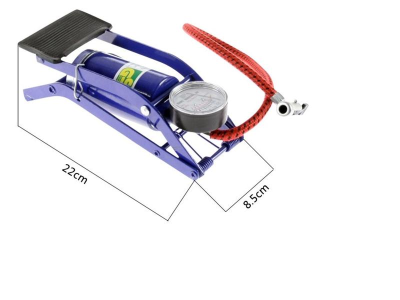 Imagem de Bomba Ar Pedal Alta Pressão Encher Pneu Bicicleta Moto Carro - EMB ECOMMERCE - UTILIT