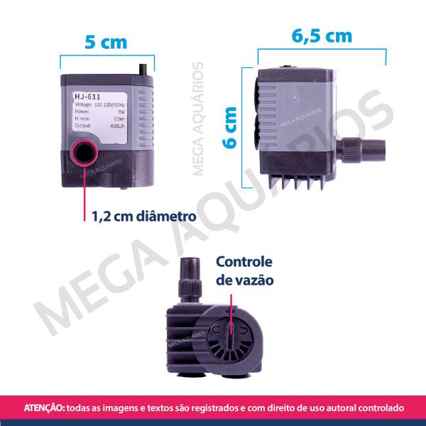 Imagem de Bomba Bombinha Dágua Aquário Fonte Agua Pequena Sunsun Hj611