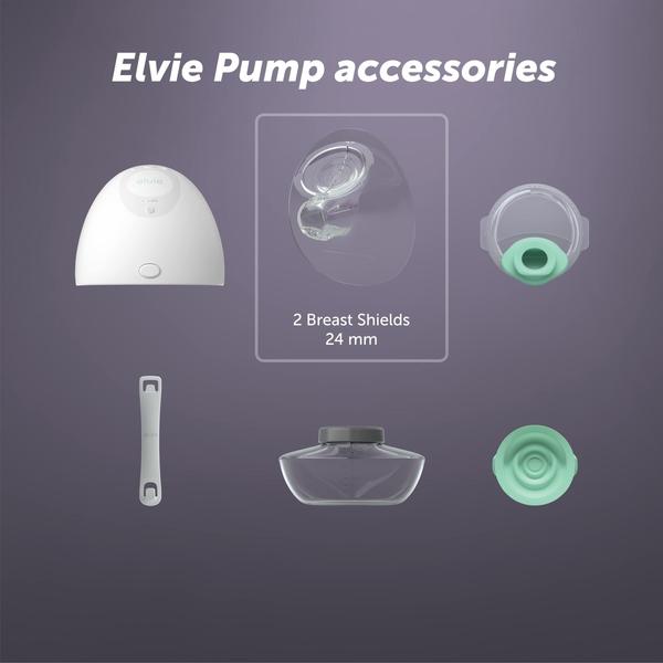 Imagem de Bomba Breast Shield Elvie de 24 mm, pacote com 2 conchas para seios sem BPA