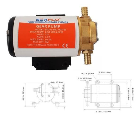 Imagem de Bomba Circulação E Transferência Oleo Seaflo 3.2 Gpm 12V