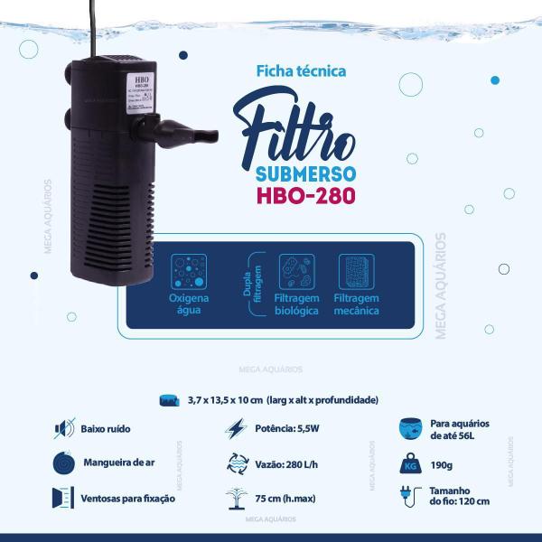 Imagem de Bomba Com Filtro Para Aquário Hbo-280 110V / 220V