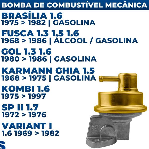 Imagem de Bomba Combustível Mecânica Fusca Kombi Brasilia 1.3 1.5 1.6