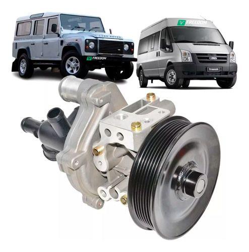 Imagem de Bomba de agua ford transit land rover defender 2.4 diesel 2007 a 2011 - com tubo de água