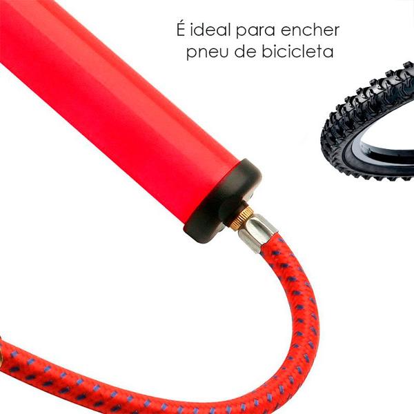 Imagem de Bomba De Ar Encher Pneu Inflaveis Bike Balão Moto 22x40cm