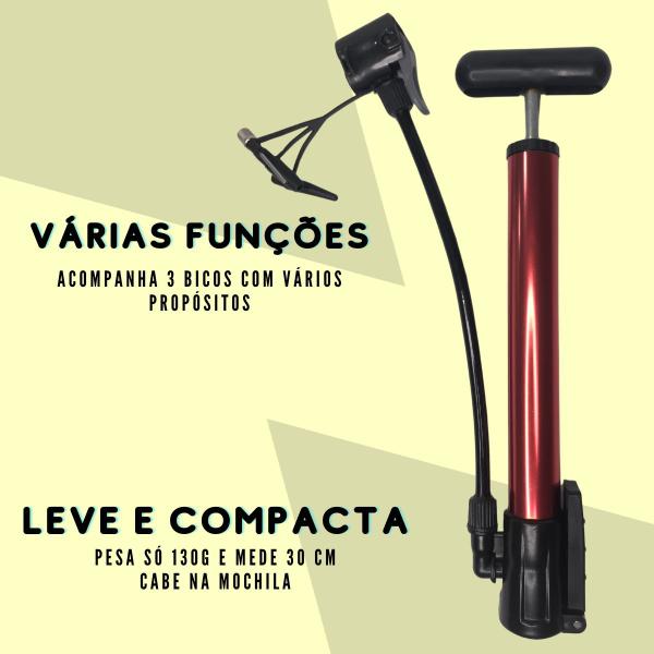 Bomba De Ar Manual Com Apoio De Pé Com 3 Bicos E Mangueira Acoplada - Petrin Imagem de Bomba De Ar Manual Com Apoio De Pé Com 3 Bicos E Mangueira Acoplada