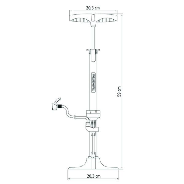 Imagem de Bomba De Ar Manual Tramontina Em Aço 2 Ponteiras Adaptadoras - Tramontina