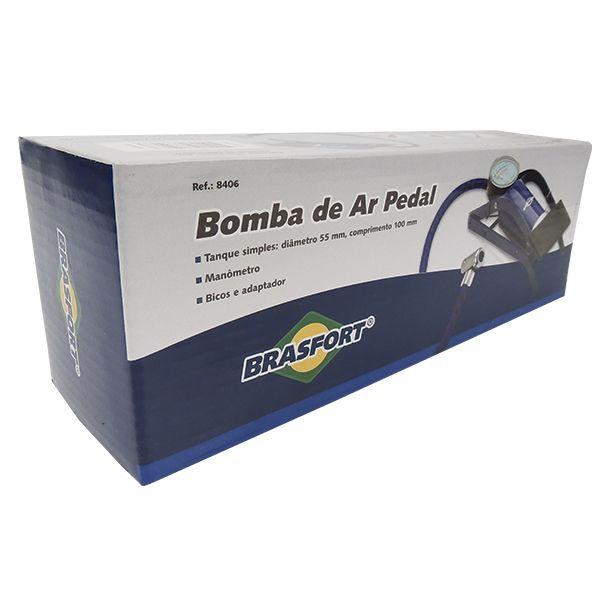 Imagem de Bomba De Ar Pedal Brasfort Para Bolas, Pneus E Inflável 8406