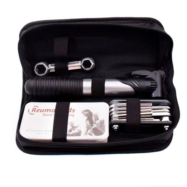 Bomba De Ar Portátil Bike Bicicleta + Kit Remendos Pneu - BELLATOR Imagem de Bomba De Ar Portátil Bike Bicicleta + Kit Remendos Pneu