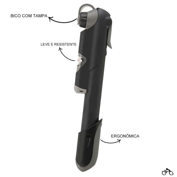 Imagem de Bomba de Bicicleta Giyo GP-61 com Manômetro Mtb Speed