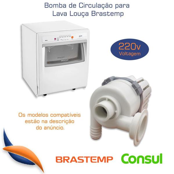 Imagem de Bomba De Circulação Lava Louça Brastemp 220v W10585017 / W10240846