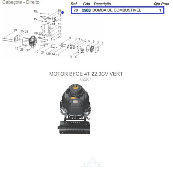 Imagem de Bomba de Combustível Para Motor Gasolina 20.0cv Buffalo 5963